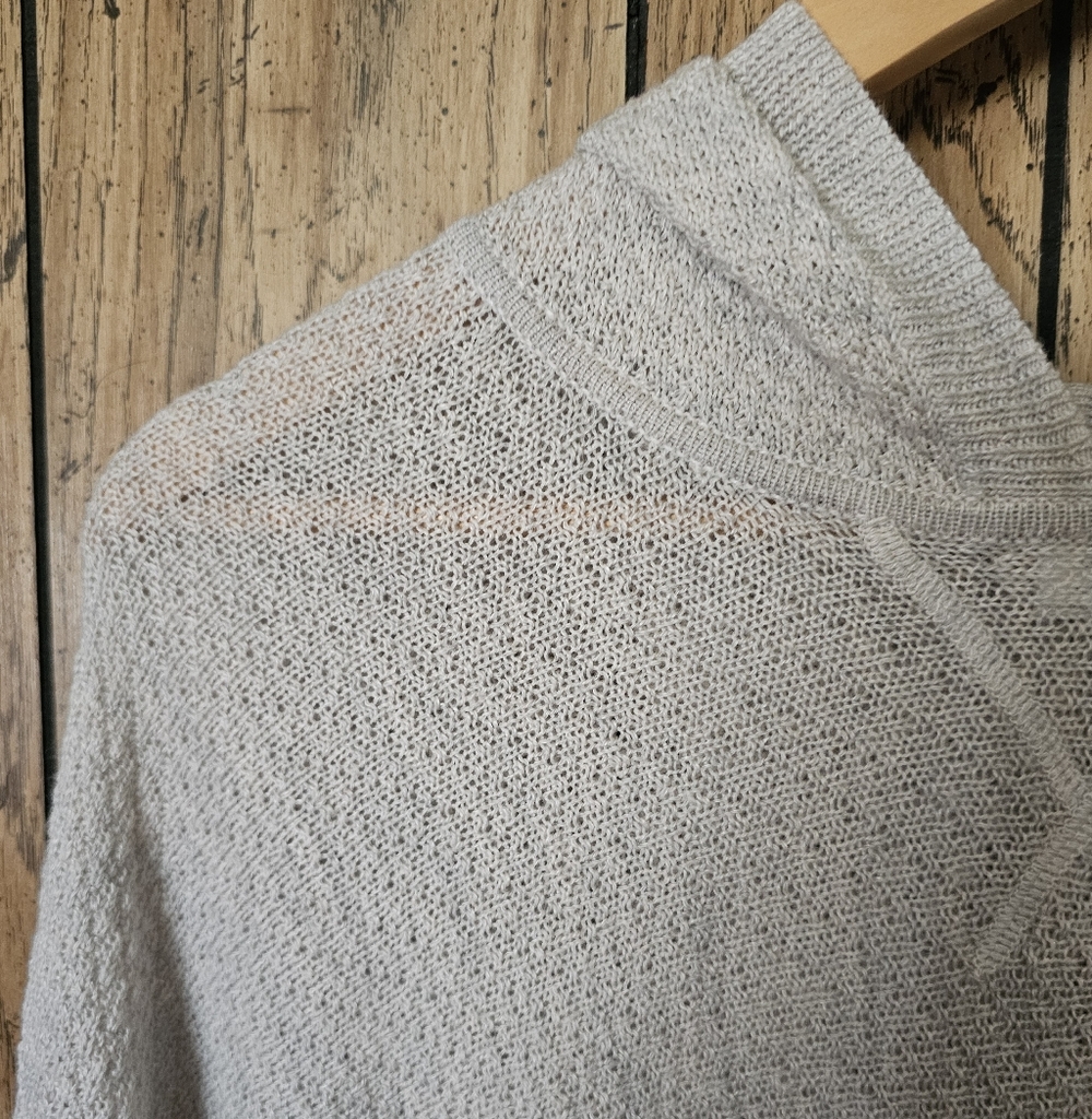 NWOT GARNET HILL Textured Hoodie Poncho in Oatmeal - Large / X-Large - Picture 5 of 7